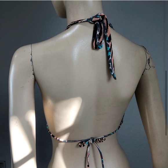 Victoria’s Secret swimsuit top strap tie multi color boho size:S - Picture 4 of 12